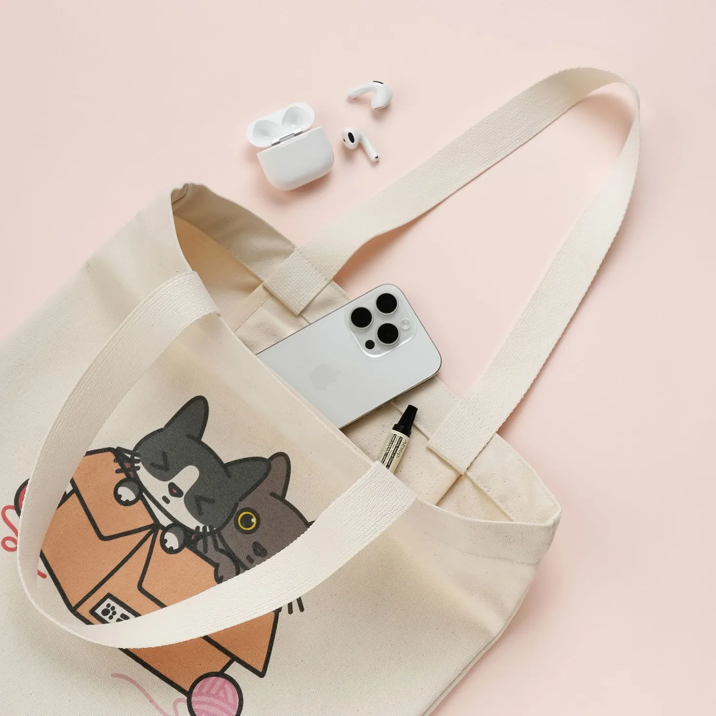 Cat Couple Tote Bag