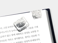Cat Emoji Steel Bookmark