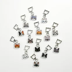 Cat Face Acrylic Key Ring