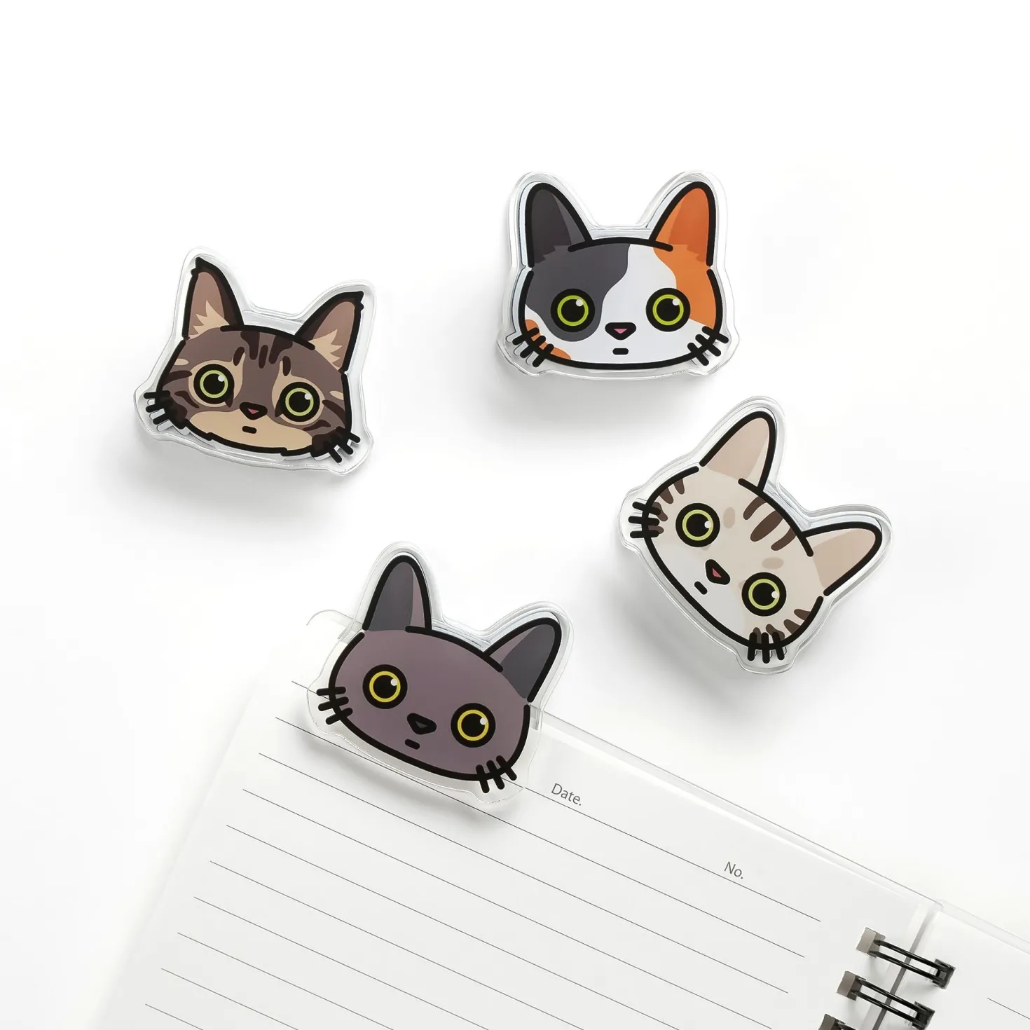 Cat Face Double-sided Acrylic Clip