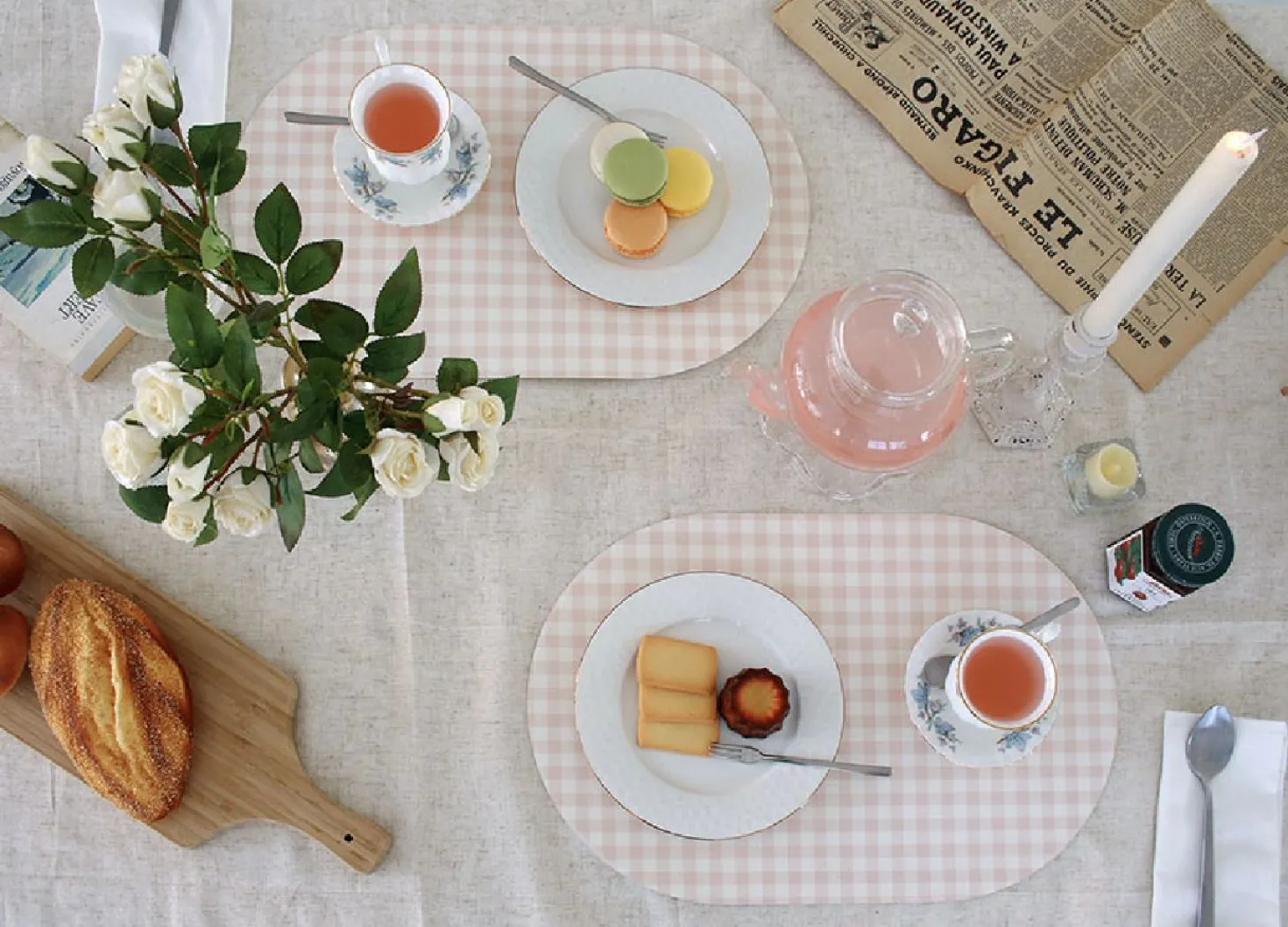 Checkered Vegan Leather Placemat