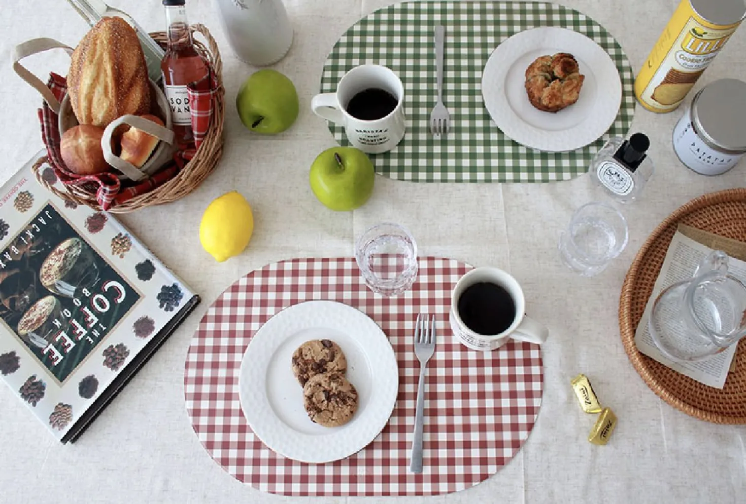 Checkered Vegan Leather Placemat