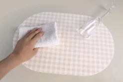 Checkered Vegan Leather Placemat