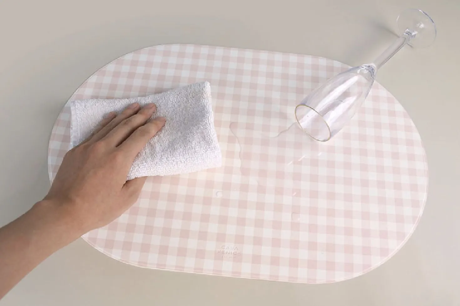 Checkered Vegan Leather Placemat