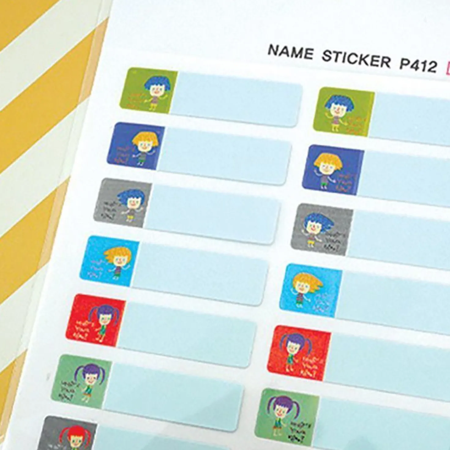 Children Name Tag Sticker Set