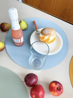 Circle Edge Leather Dining Placemat