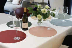 Circle Edge Leather Dining Placemat