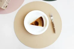 Circle Edge Leather Dining Placemat