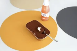 Circle Edge Leather Dining Placemat