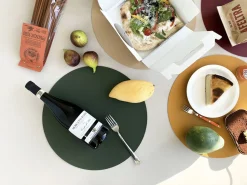 Circle Edge Leather Dining Placemat
