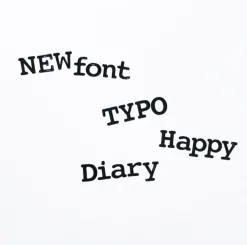 Classic Typo Alphabet Slim Sticker