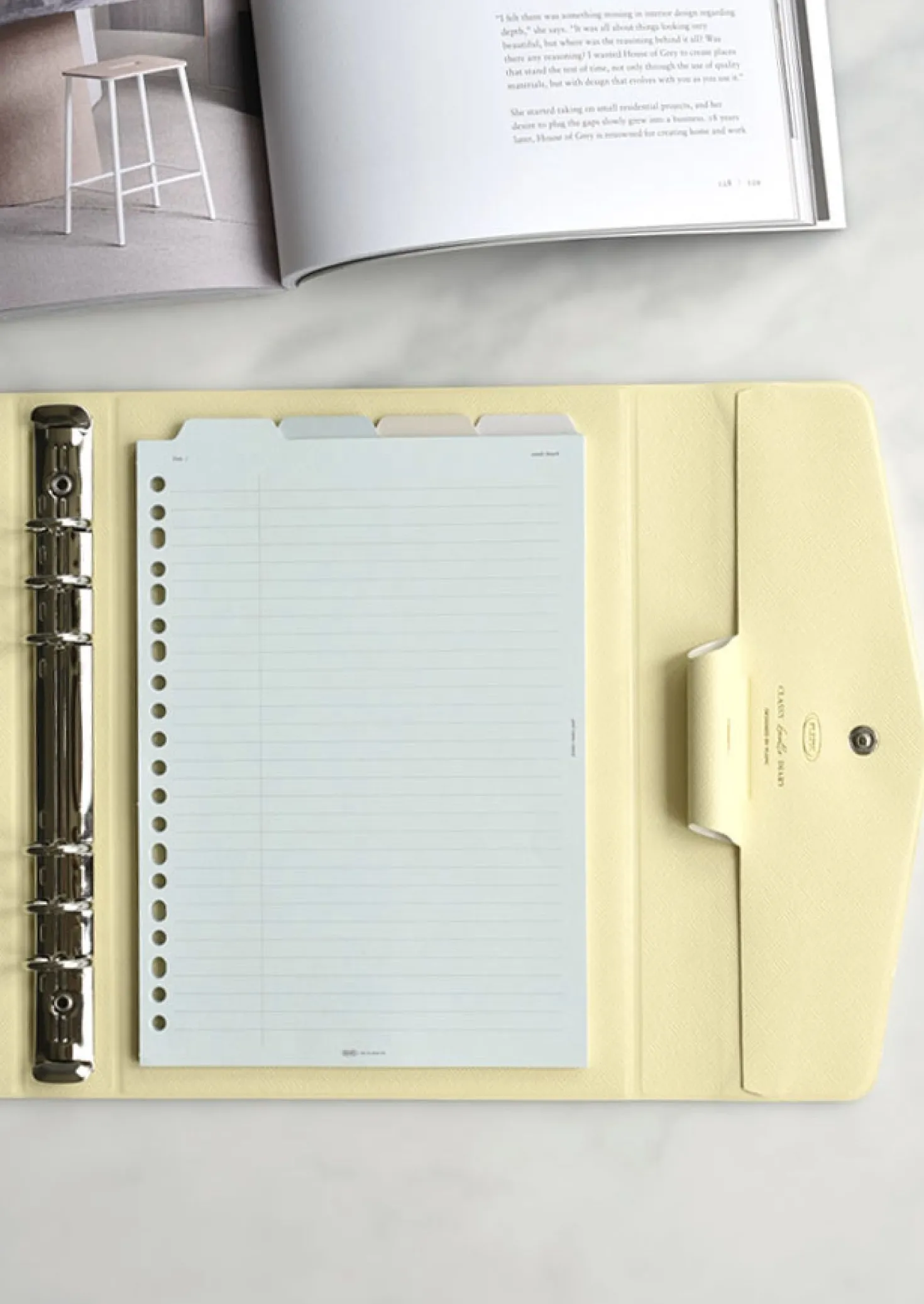 Classy Gentle 6 Ring A5 Binder