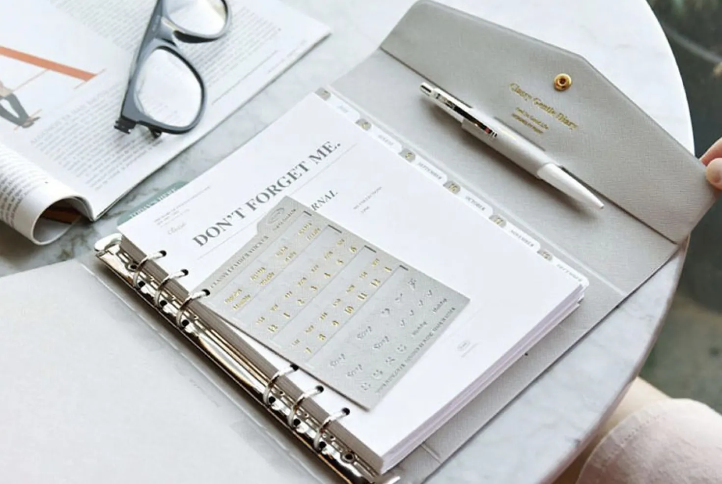 Classy Leather Index Sticker