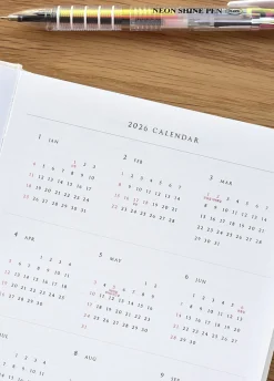 Classy Textured Leather B6 Weekly Planner