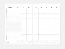 Classy Textured Leather B6 Weekly Planner