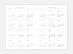 Classy Textured Leather B6 Weekly Planner