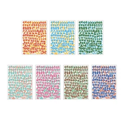 Color Combo Alphabet Removable Sticker