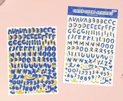 Color Combo Alphabet Removable Sticker