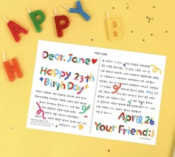 Color Combo Alphabet Removable Sticker