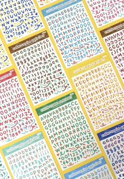 Color Combo Alphabet Removable Sticker
