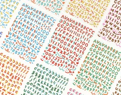 Color Combo Alphabet Removable Sticker