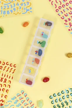 Color Combo Alphabet Removable Sticker