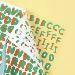 Color Combo Alphabet Removable Sticker