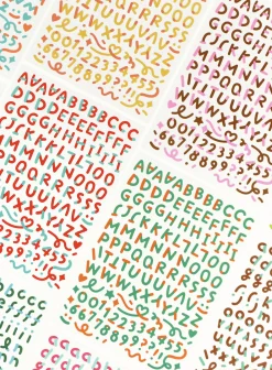 Color Combo Alphabet Removable Sticker