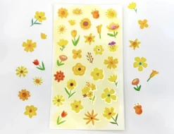 Colored Pencil Drawing Flower Sticker
