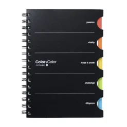 Colorful Index A5 Spiral Lined Notebook