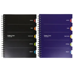 Colorful Index B5 Spiral Lined Notebook