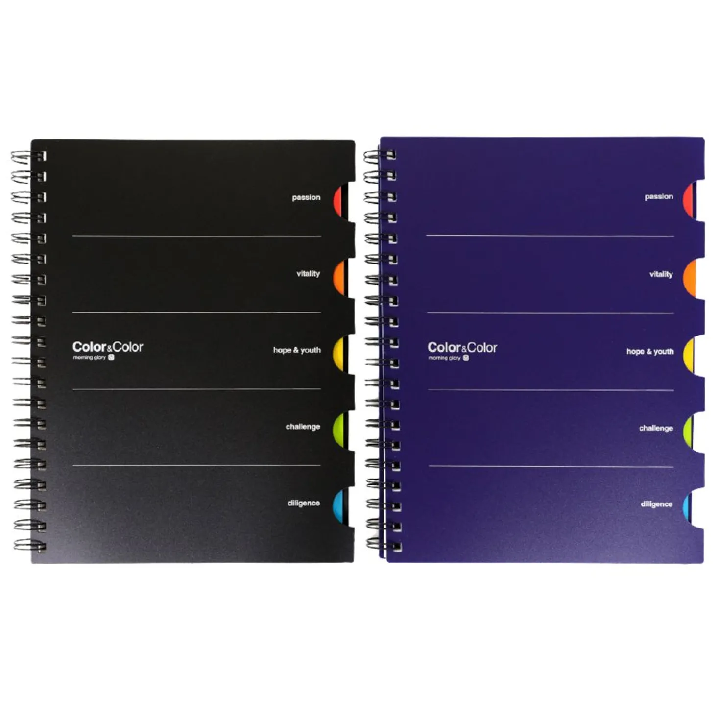 Colorful Index B5 Spiral Lined Notebook