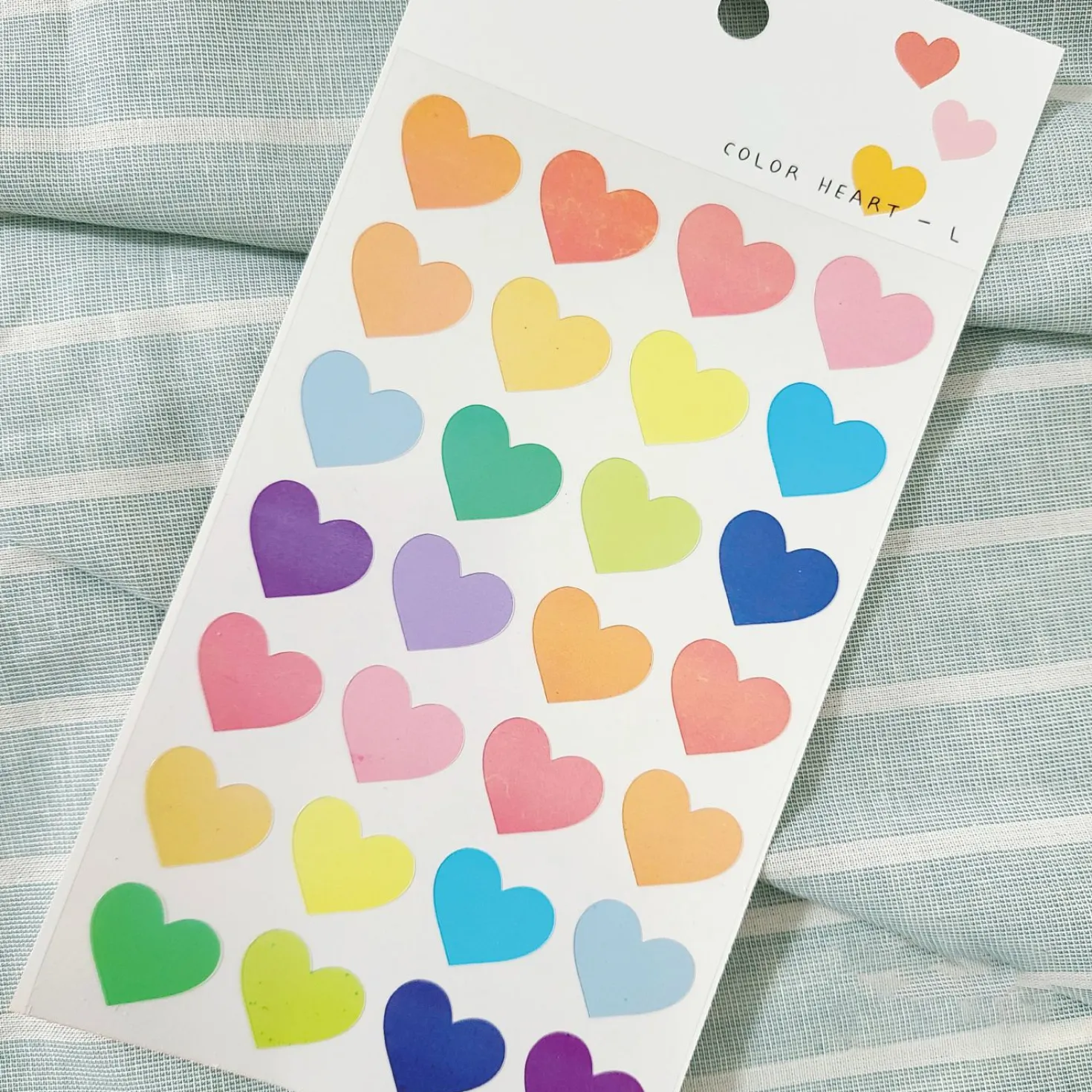 Colorful See-through Heart PVC Sticker