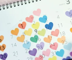 Colorful See-through Heart PVC Sticker