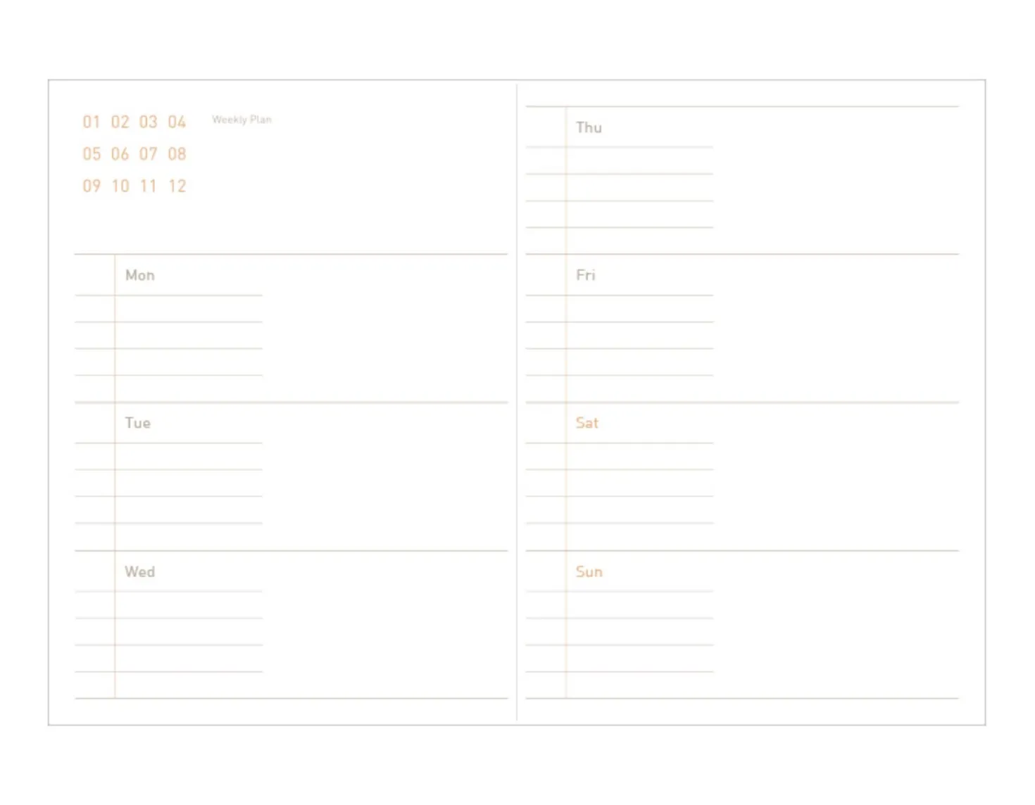 Colorful Weekly Diary Scheduler v8