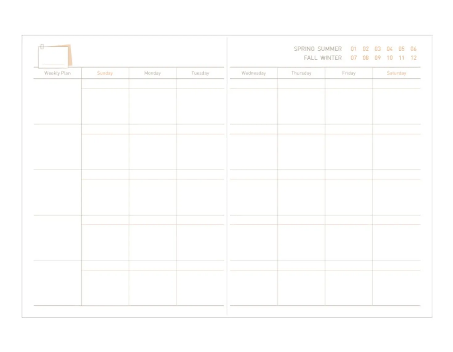 Colorful Weekly Diary Scheduler v8