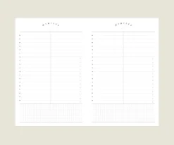 Compact A5 Hardcover Daily Work Log
