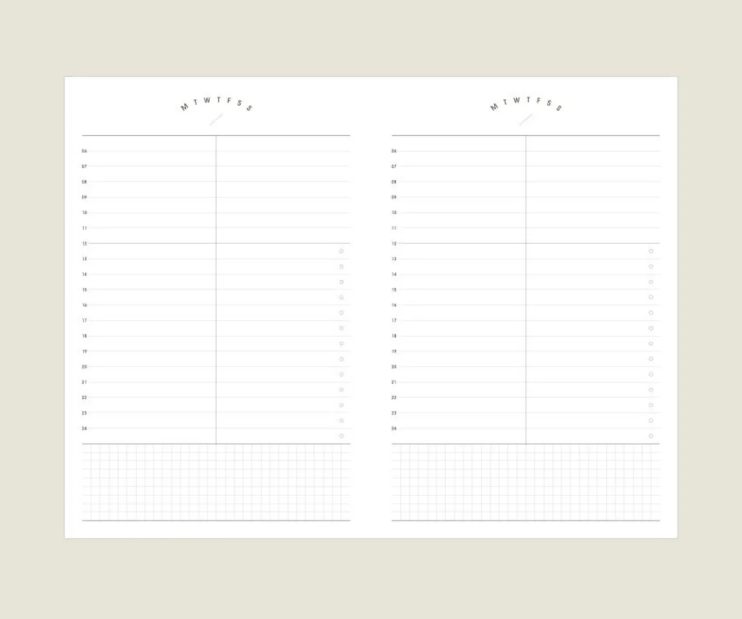 Compact A5 Hardcover Daily Work Log