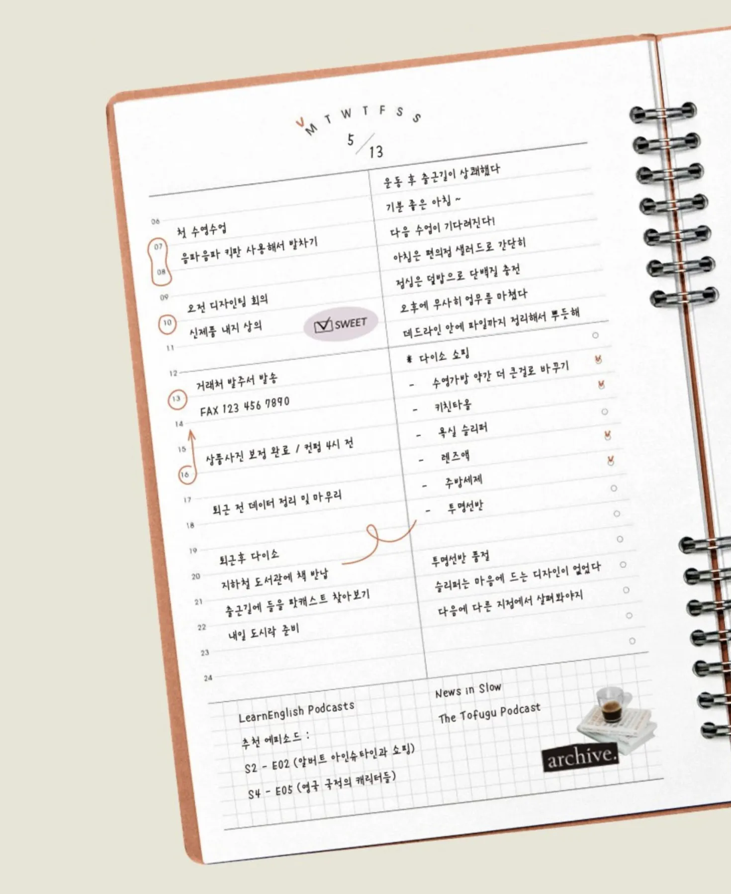 Compact A5 Hardcover Daily Work Log