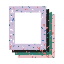 Confetti Frame 6 Ring A6 Wide Note Refill
