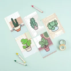 Cozy Home Houseplant Postcard