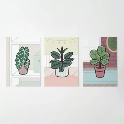 Cozy Home Houseplant Postcard