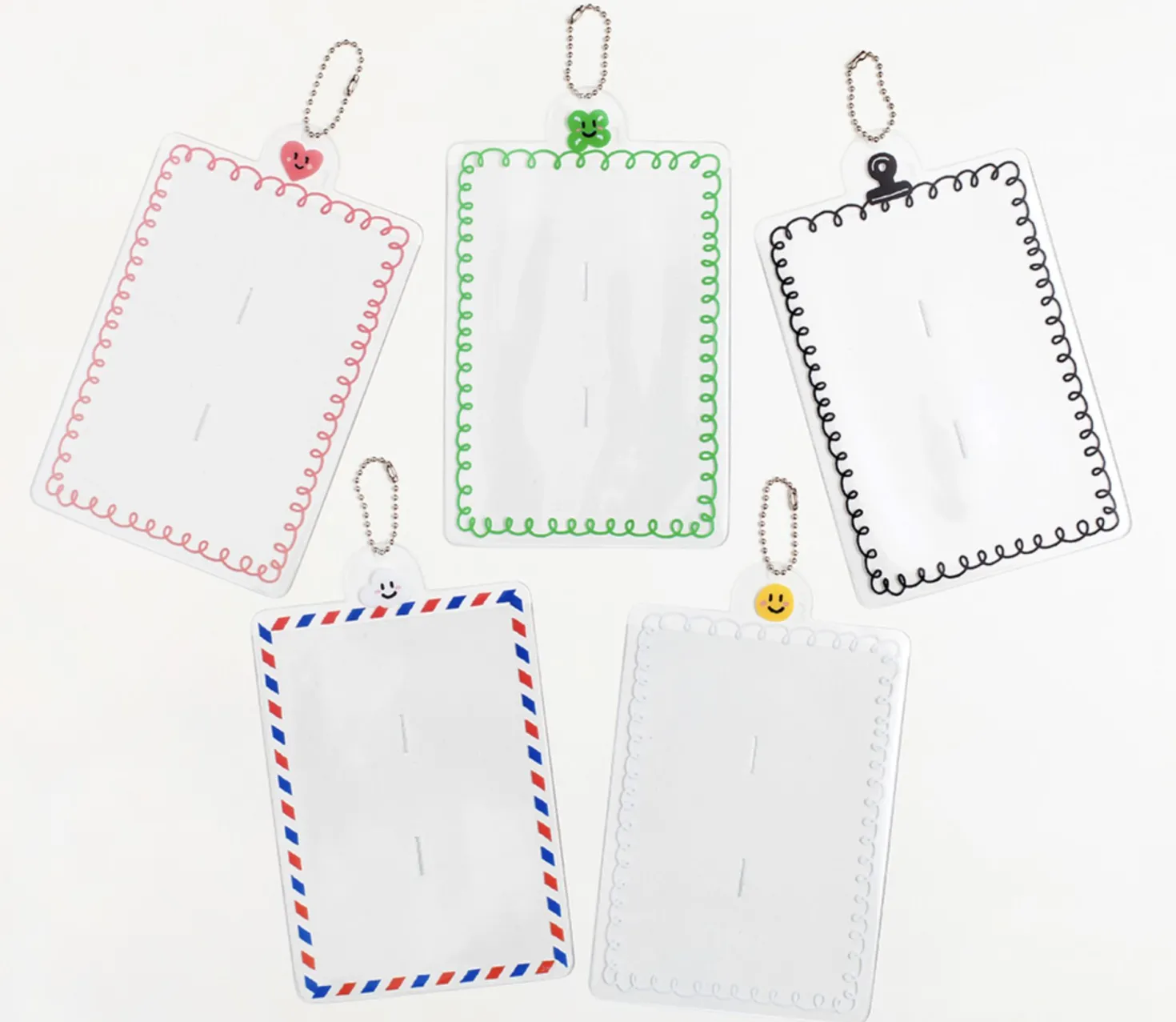4 Cut Double Photo Holder Key Chain
