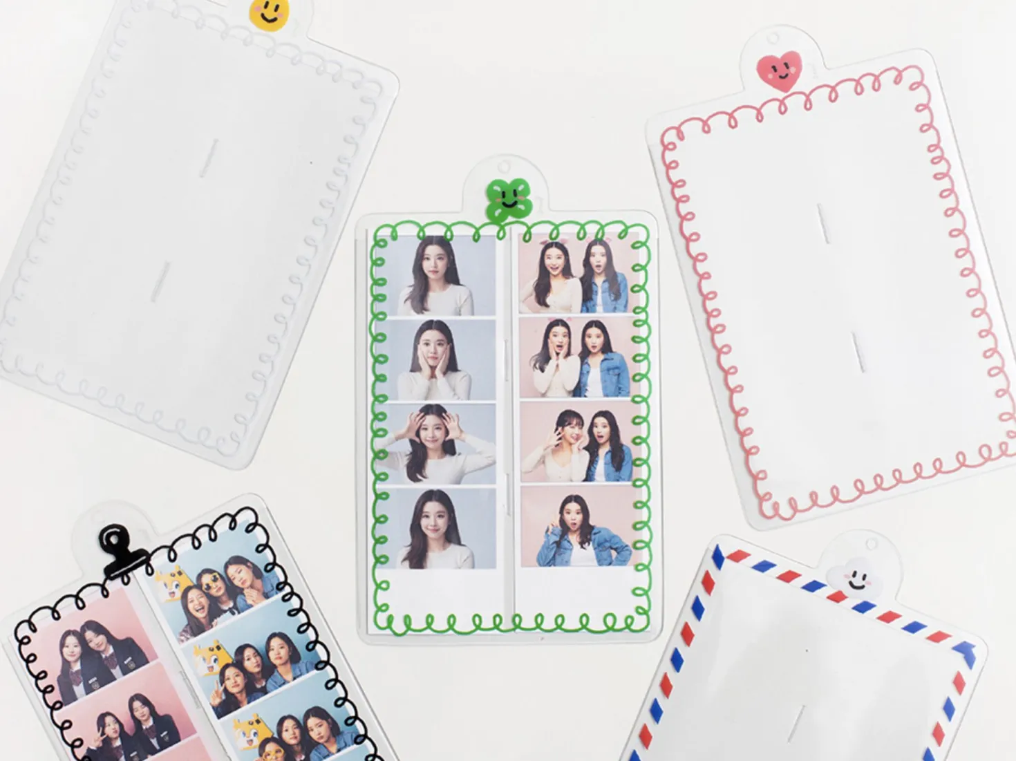 4 Cut Double Photo Holder Key Chain