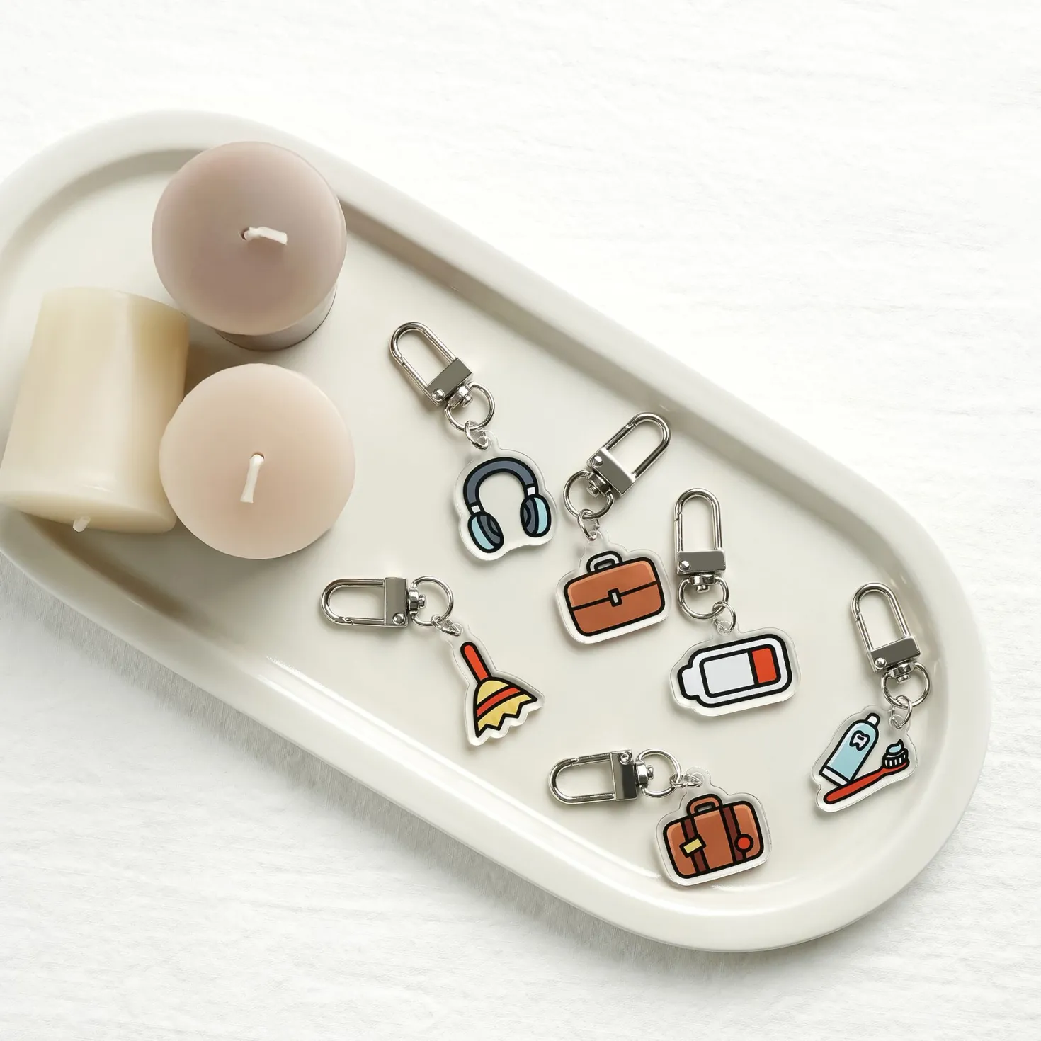 Daily Routine Acrylic Key Ring