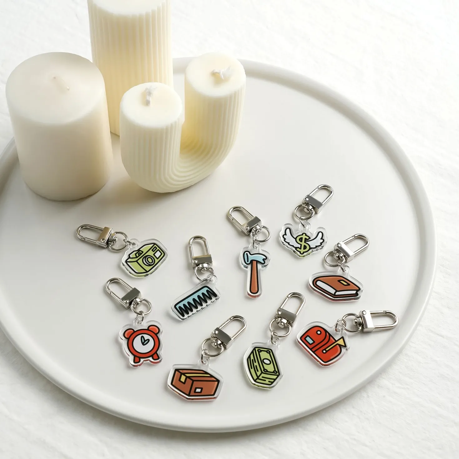 Daily Routine Acrylic Key Ring