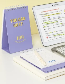 100 Days Challenge Desk Planner