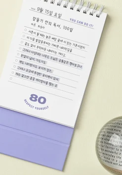 100 Days Challenge Desk Planner