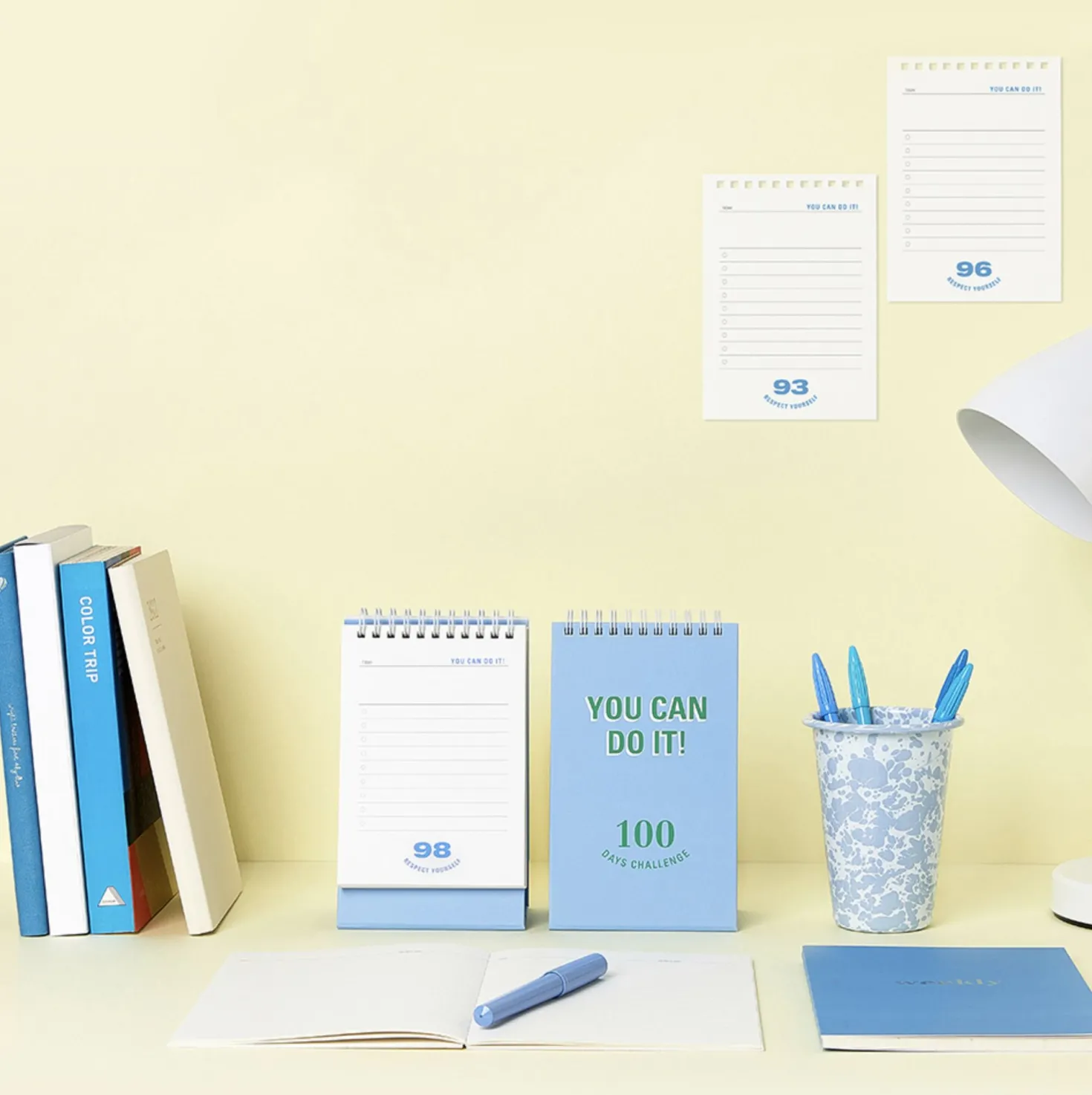 100 Days Challenge Desk Planner