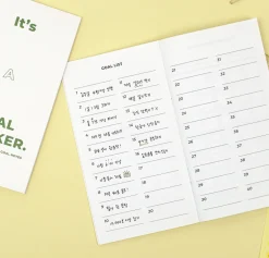 30 Days Goal Tracking Slim Notebook